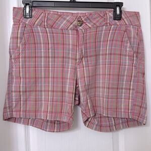 Purple & more pink plaid cargo shorts size 12
